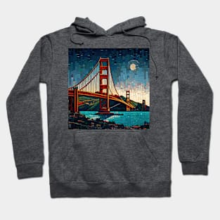 Mosaic Golden Gate Bridge Square | San Francisco | California Hoodie